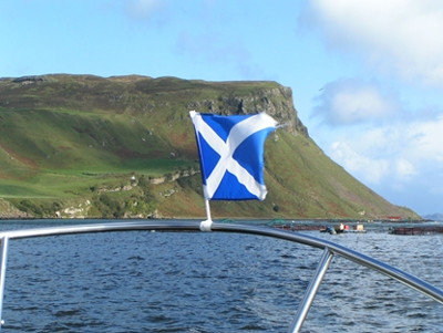 The St Andrew's Cross on a boat