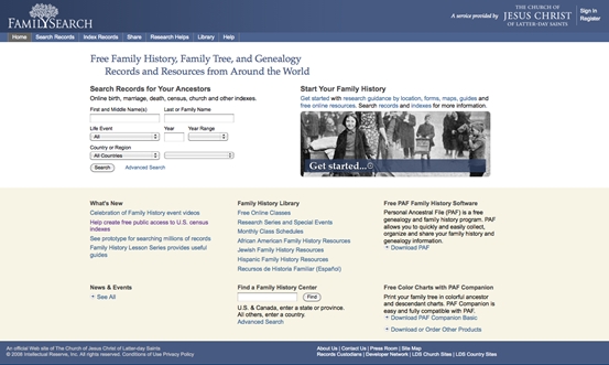 Family History Library Family Search Website